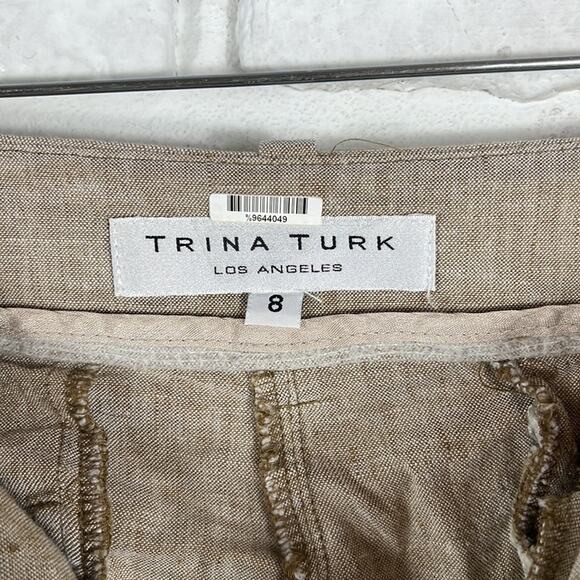 Trina Turk Linen Blend Pants Size 8 - Picture 8 of 14